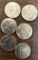 (6) Proof Jefferson Memorial Nickels