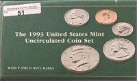 1993-PD US Mint UNC Coin Set