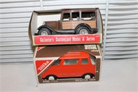 Ford Tootsie toy and Tonka van