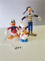 Vtg ARCO Walt Disney Figures, Mickey Mouse, Goofy,