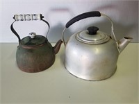 (2) Vintage Tea Kettles (for decor only)