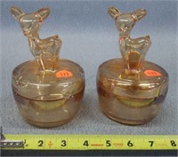 2-Carnival Glass Candy Dishes