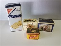 (4) Tins Nabisco Premium Crackers, D.M. Ferry,