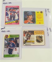 4x Wayne Gretzky 1980's O-Pee-Chee Hockey Cards