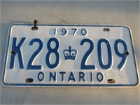 1970 Ontario License Plates Matching Set Canada