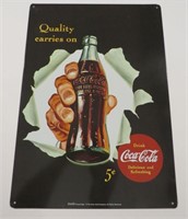 Metal Sign Coke Coca-Cola 11.5" x 16.5"