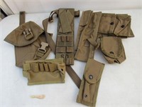 US Army Utility Belt Pouches Grenade Holder Lot x7