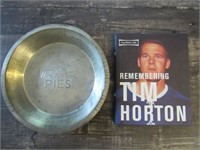 Vintage Tim Hortons Tin Pie Plate & Books RETRO