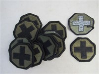 15 US Army Black Cross Insignia Patches Lot