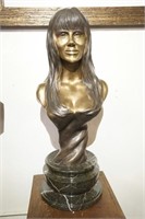 "Bust of young woman"  Sculpture  34"x 12"