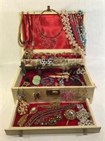 Vintage Jewelry Box and Jewelry