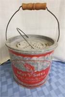 Galvanized minnow bucket