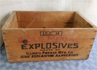 Gold metal explosives wooden box