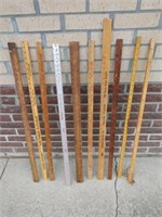 Collection of yard sticks