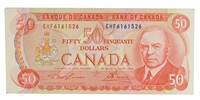 1975 Canada $50 "Music Ride" Note