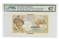 Saint Pierre & Miquelon. Rare 1960 50 New Francs