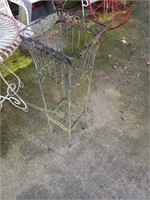Wrought Iron Basket Stand 38x11x11"
