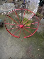 36" Red Metal Buggy Wheel