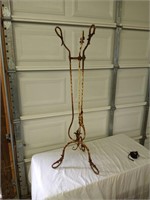 Antique 48" Wrought Iron Plant Stand