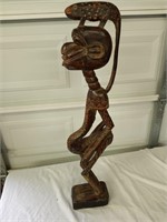 36" African Wood Statue
