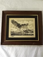 Engraved Eagle Plaque 10x12"