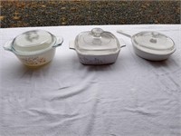 Corning and Pyrex w/ Lids