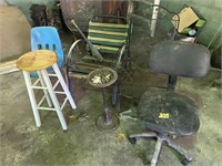 (6) CHAIRS & ASH TRAY