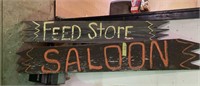 FEED STORE & SALOON SIGN