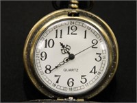 Quartz Pocket Watch w/Southwest Design;