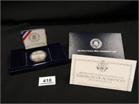 1992 White House Proof Silver Dollar; 90% Silver;