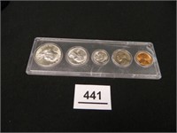 1958 P; Half,Quarter,Dime, Nickel, Penny; Coin Set