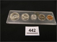 1958 D; Half,Quarter,Dime,Nickel,Penny; Coin Set;