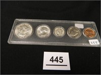 1963D Coin Set; Half, Quarter,Dime,Nickel, Penny;