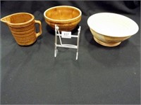 Pottery Bowls, Pitcher