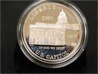 2001-P U.S. Capitol Silver Dollar; Commemorative;