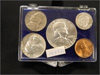 1958-D Coin Set; Half Dollar, Quarter, Dime, Nicke