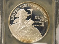 1996-P Smithsonian Dollar; USCG PR70 DCAM;