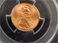 2007-D Lincoln Memorial Penny; PCGS SP67RD; Satin
