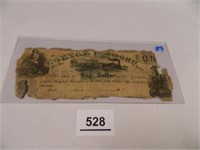 1886 Cotton Pledged One Dollar; Mississippi;