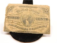 U.S. Three Cent Fractional Postage Currency;
