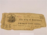 The City of Lynchburg Twenty-Five Cent Note; May 1