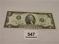 U.S. Two Dollar Bill; Series 1976;