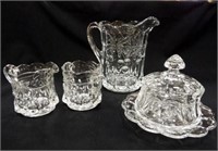 Glass Cherry Pattern Serving Pieces (4)