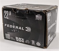 Opened 1100 Round Federal .22 LR Black Pack