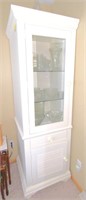 White wooden cabinet 
78"h 26"w 25"d