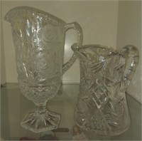 Pair of glass pitchers
