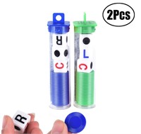 NEW - Aynsv LCR Dice Game,2 Tubes Left Center