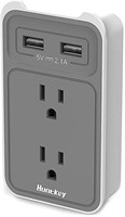 Huntkey 2-Outlet Wall Mount Cradle with Dual 2.1