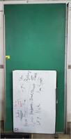 Chalkboard and whiteboard