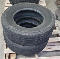 Pair of Michelin lt225/75r16 tires